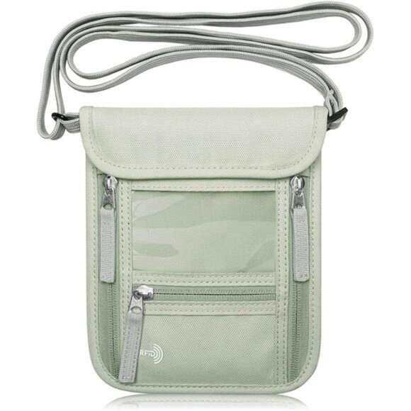 Passport Holder Neck Pouch Travel Wallet for Women and Men, RFID - Picture 7 of 7